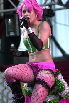 Розовые трусики Пинк на концерте Wango Tango, 06.01.2001