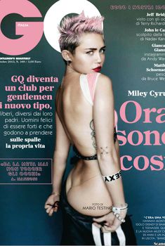 Майли Сайрус оголила попку  в журнале GQ, Октябрь 2013