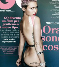 Майли Сайрус оголила попку  в журнале GQ, Октябрь 2013